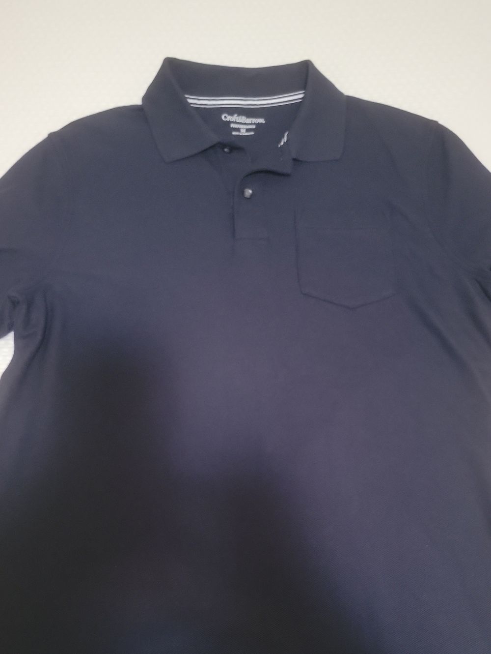 Croft & Barrow Men's Navy Polo with Chest Pocket Medium (A2)